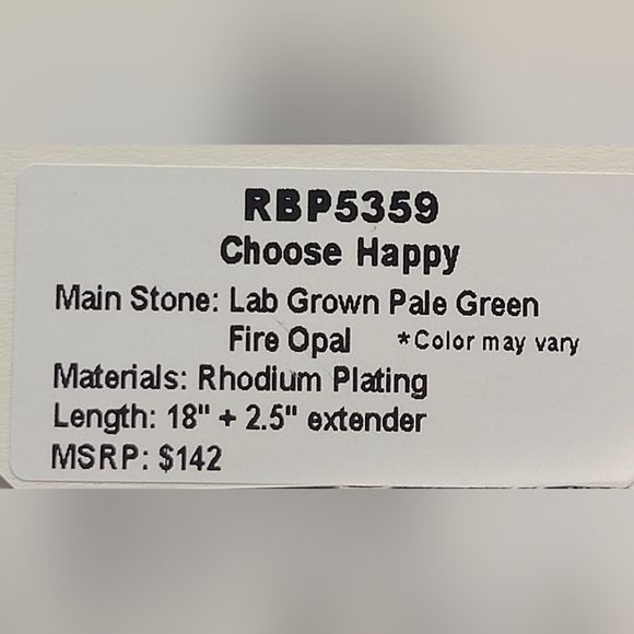 BP - RBP5359 - Choose Happy - Necklace - October 2022 Birthday Collection - Picture 2 of 6